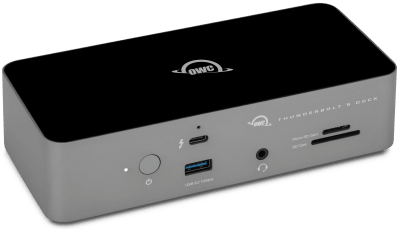 OWC Thunderbolt 5 Dock facing left