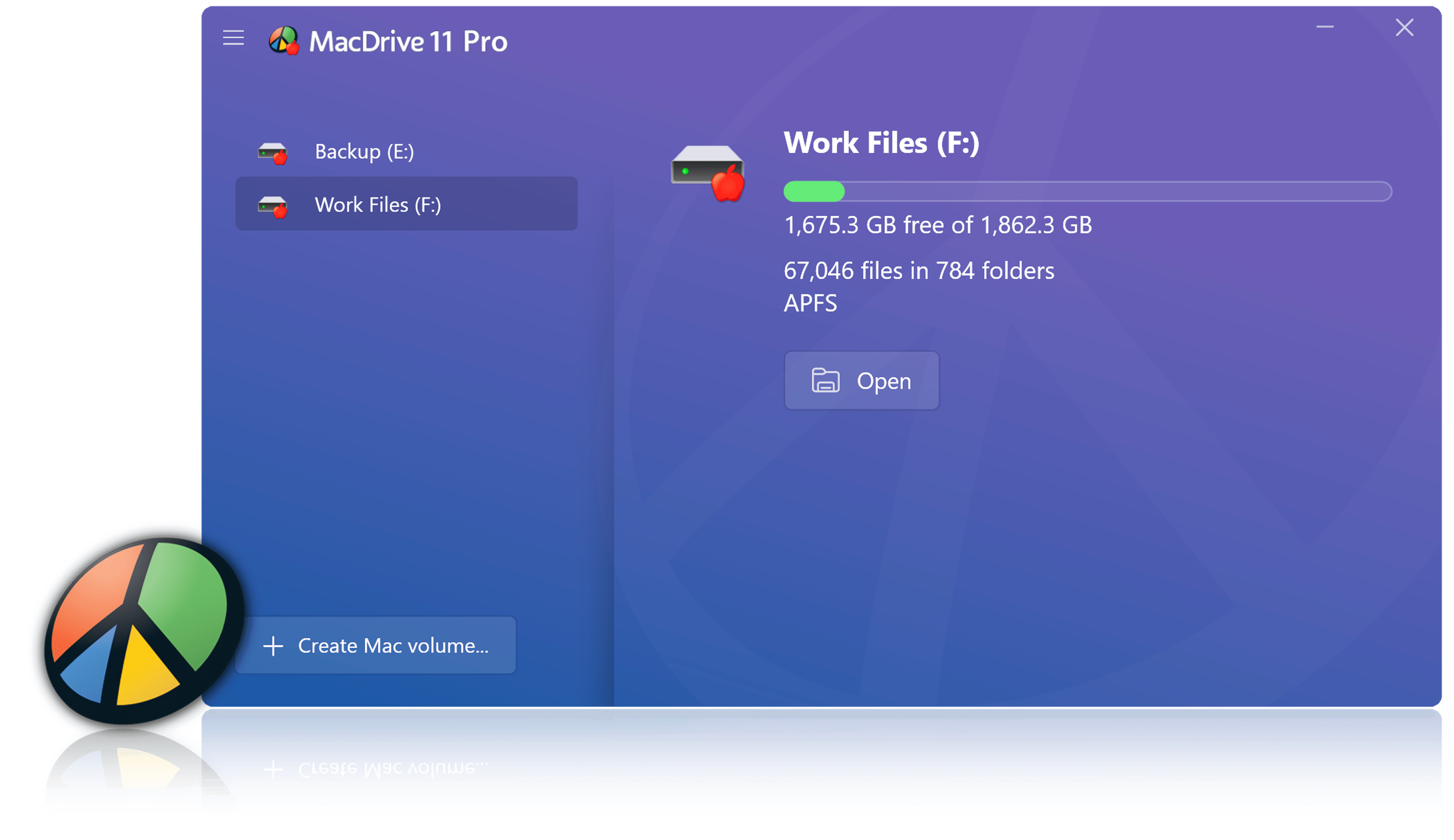 OWC MacDrive screenshot and logo