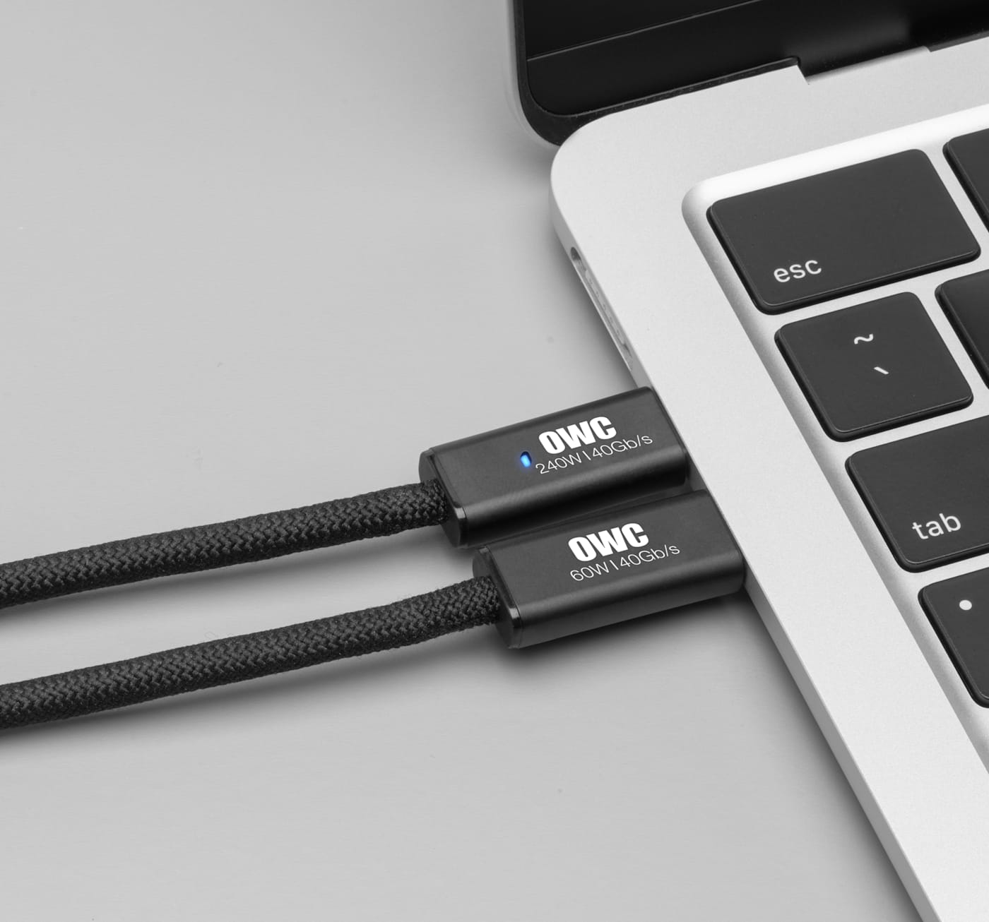 OWC USB4 40Gb/s Active Optical Cable coiled