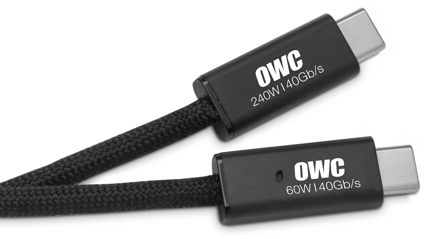 OWC USB4 40Gb/s Active Optical Cable coiled