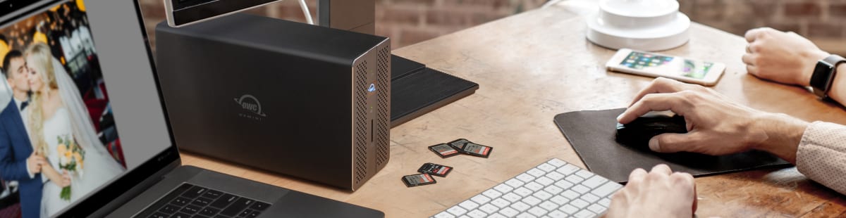 8.0TB OWC Gemini Two-Drive RAID Thunderbolt Storage + Dock