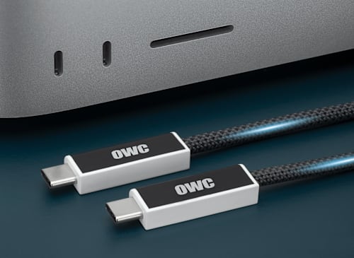 OWC USB4 40Gb/s Active Optical Cable coiled