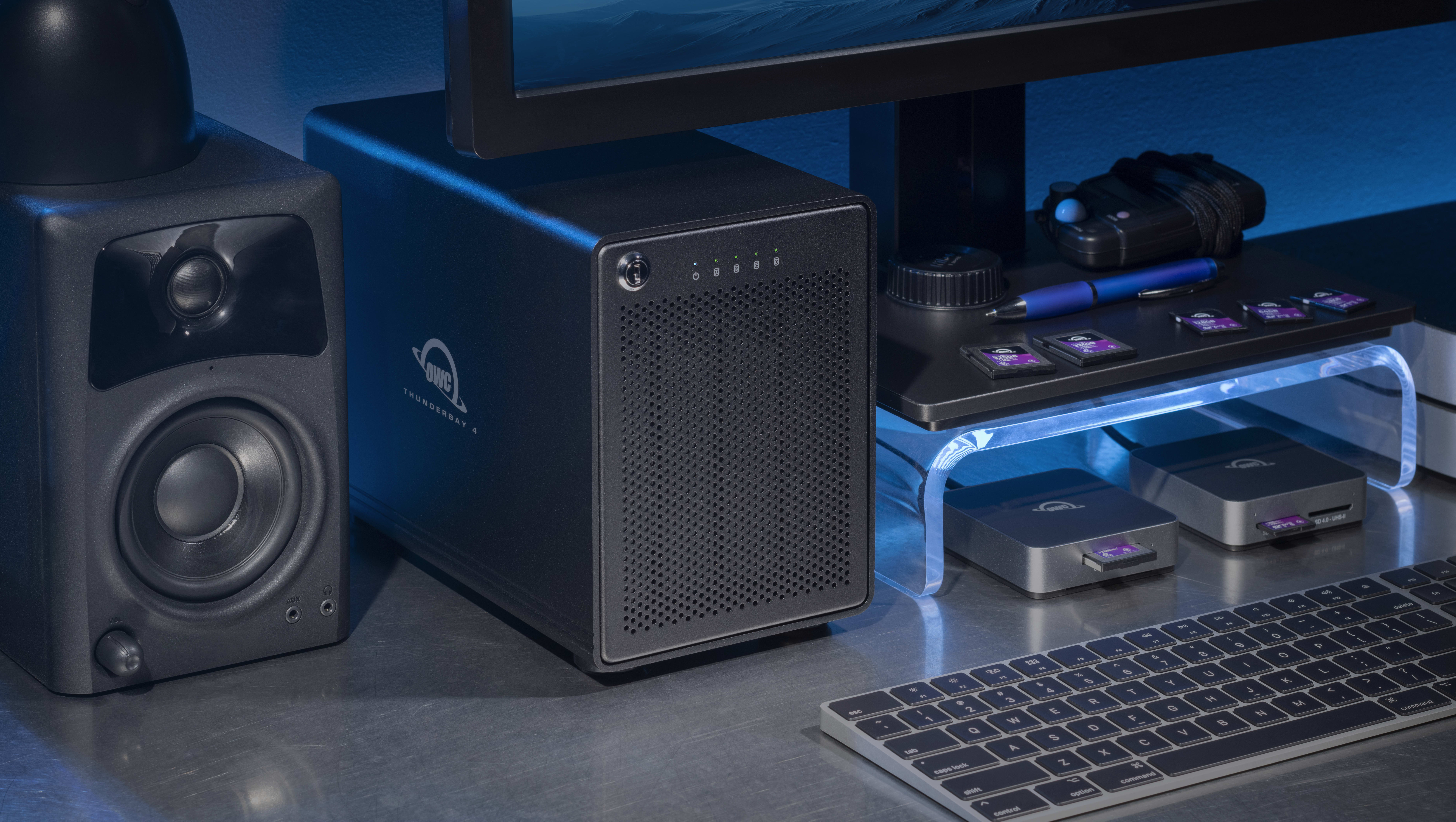 OWC ThunderBay 4 workstation