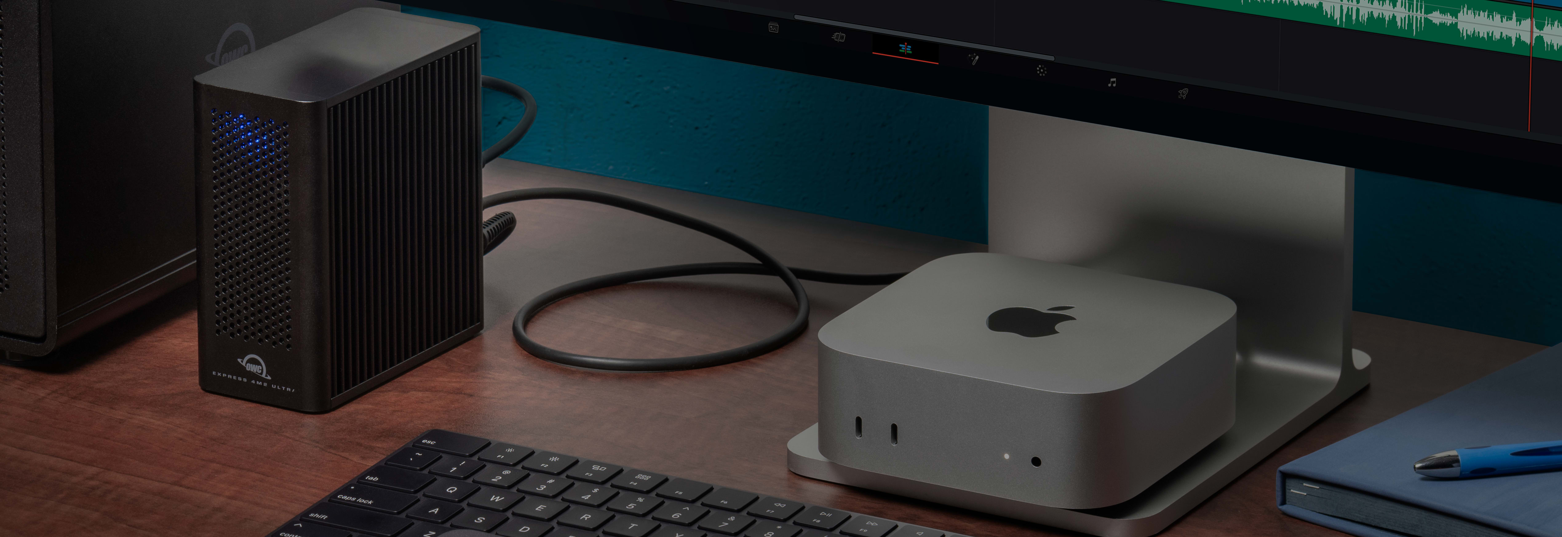 OWC Express 4M2 Ultra on desktop