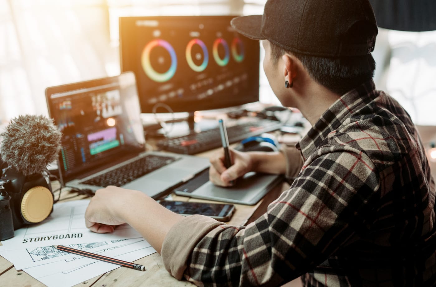 Video Editor at workstation