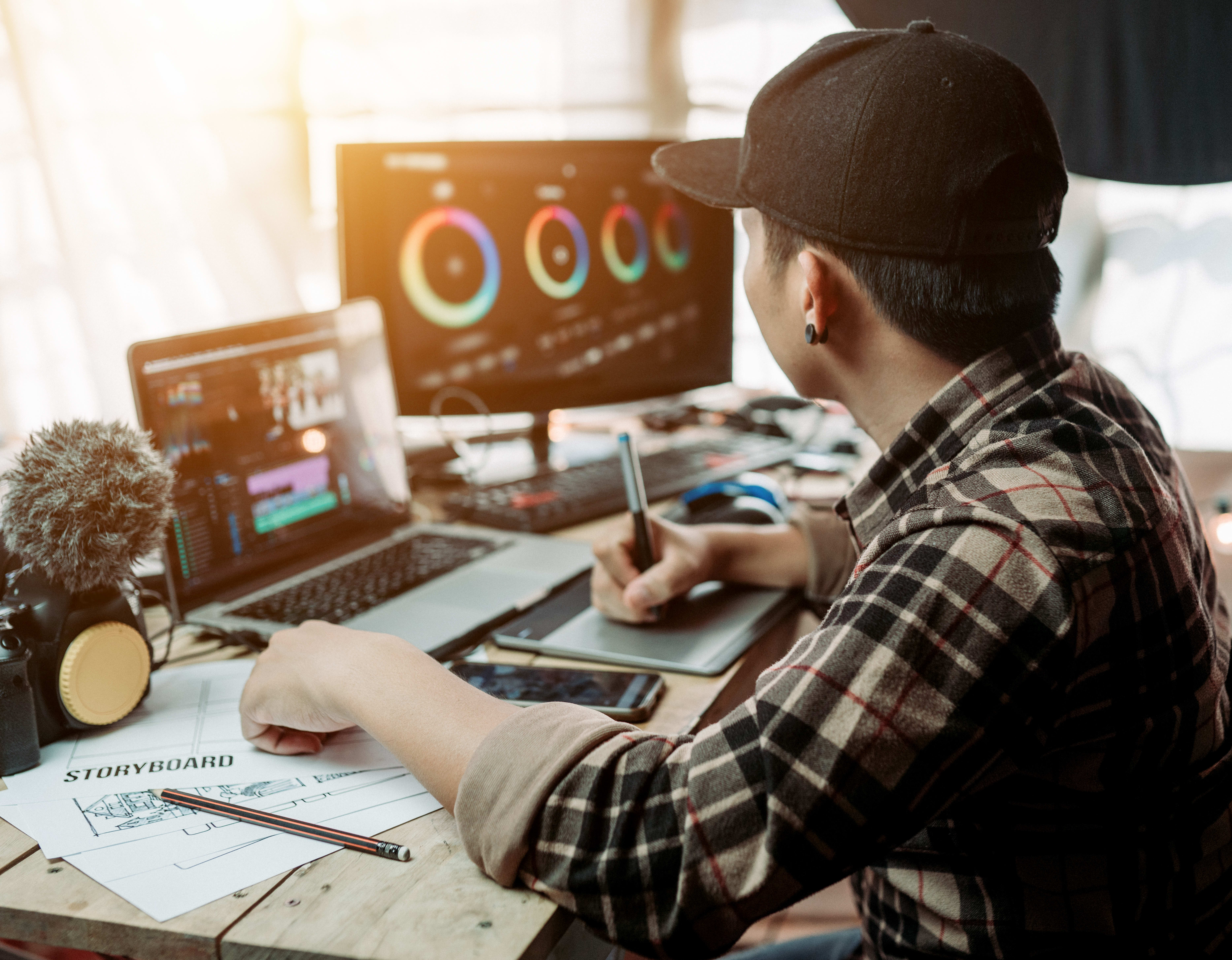 Video Editor at workstation