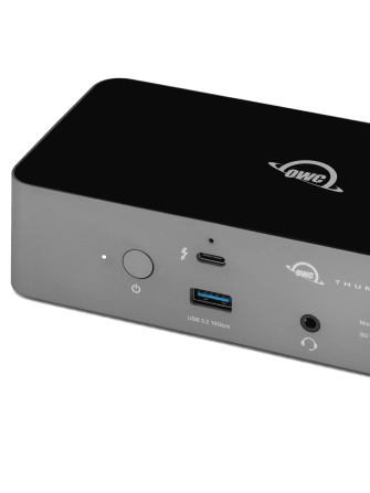 OWC Thunderbolt 5 Dock facing left