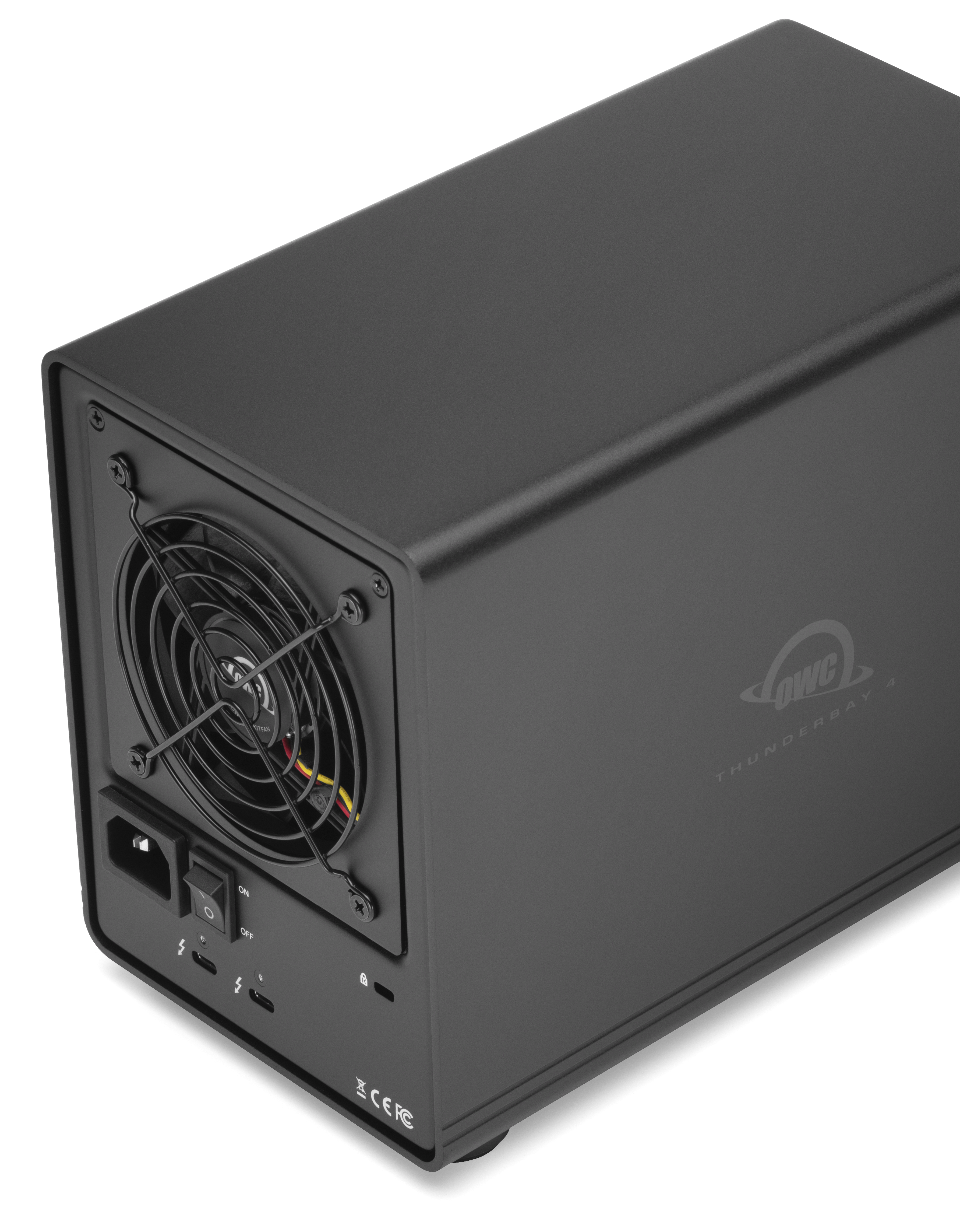 OWC ThunderBay 4 rear view facing right