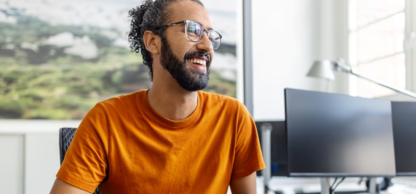 Man smiling