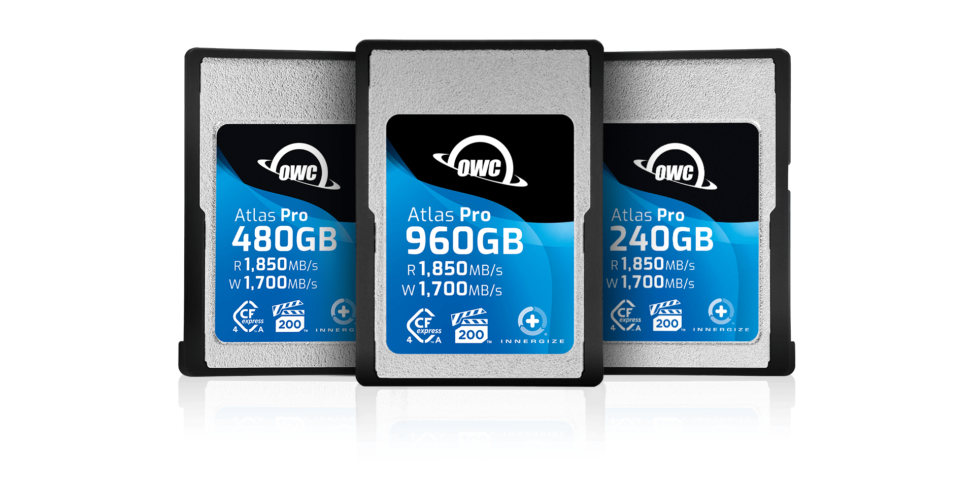 OWC Altas Pro CFexpress Type A Memory Card Lineup