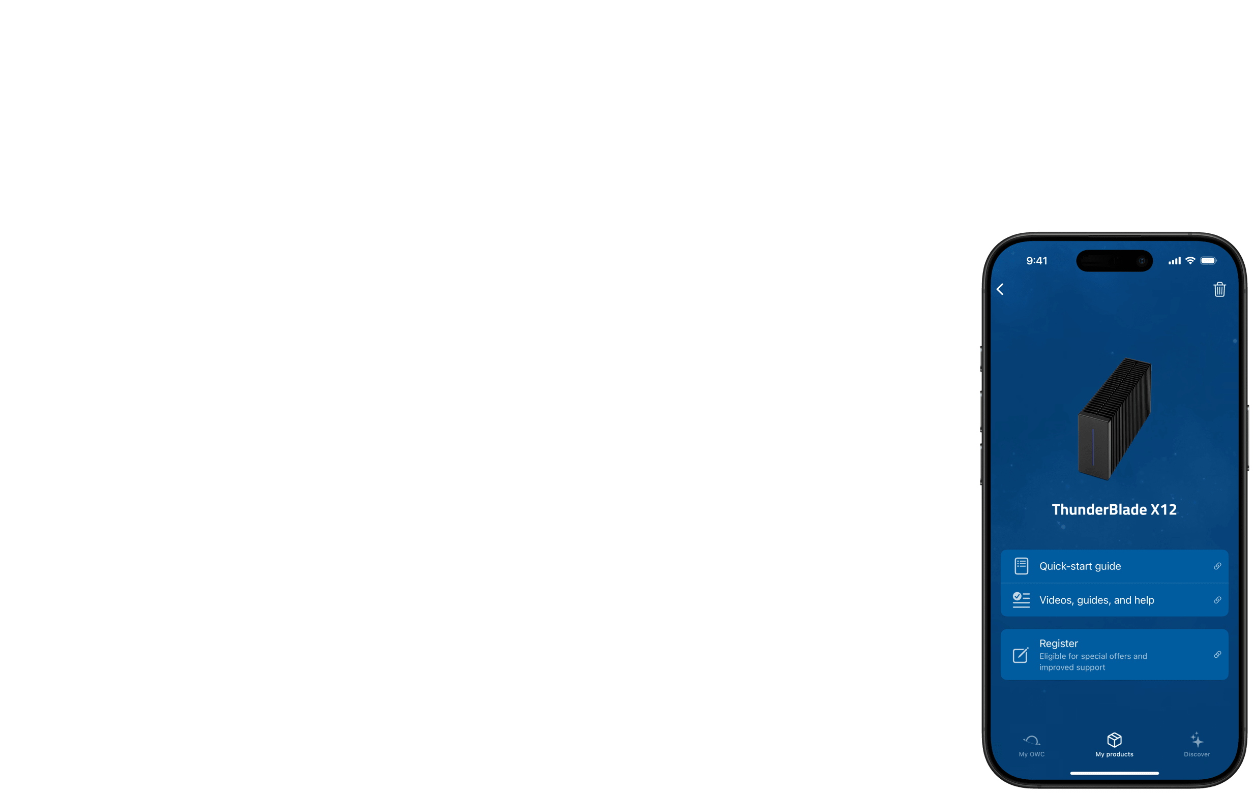 My OWC App screenshot