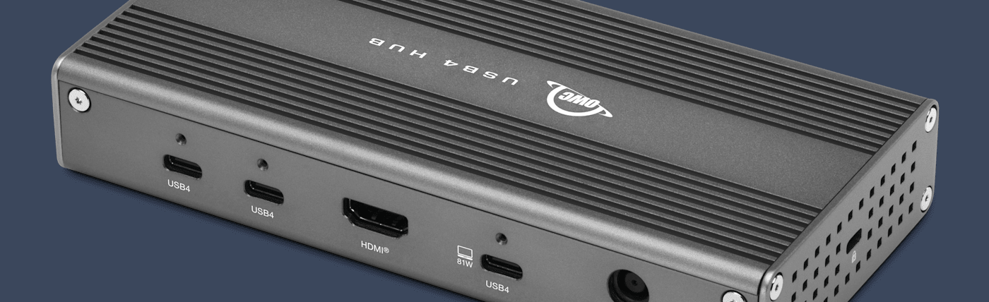 Closeup of OWC USB4 Hub