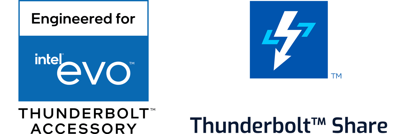 Intel® EVO™ and Thunderbolt™ Share logos