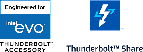 Intel® EVO™ and Thunderbolt™ Share logos