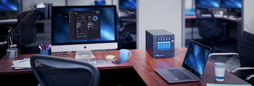 OWC Jupiter Mini in a desktop workspace