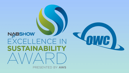 NAB Show excellence in Sustainability Award presented by AWS
