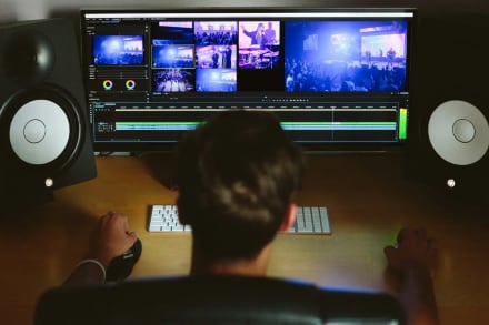 Video editor with speakers