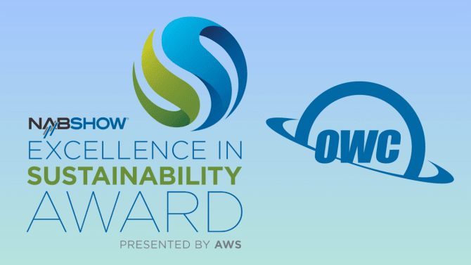 NAB Show excellence in Sustainability Award presented by AWS