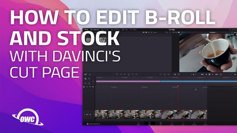 How to edit b-roll and stock with davinci's cut page