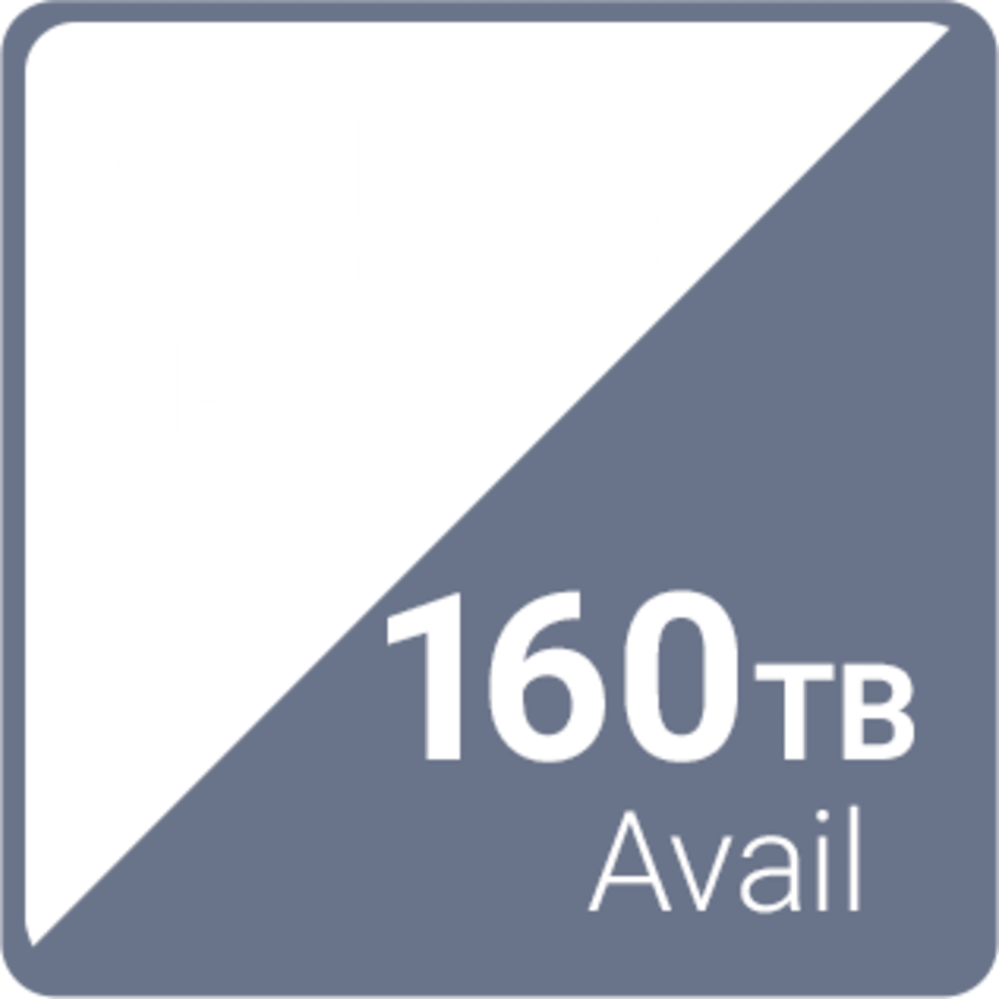 240TB Raw / 160TB Available