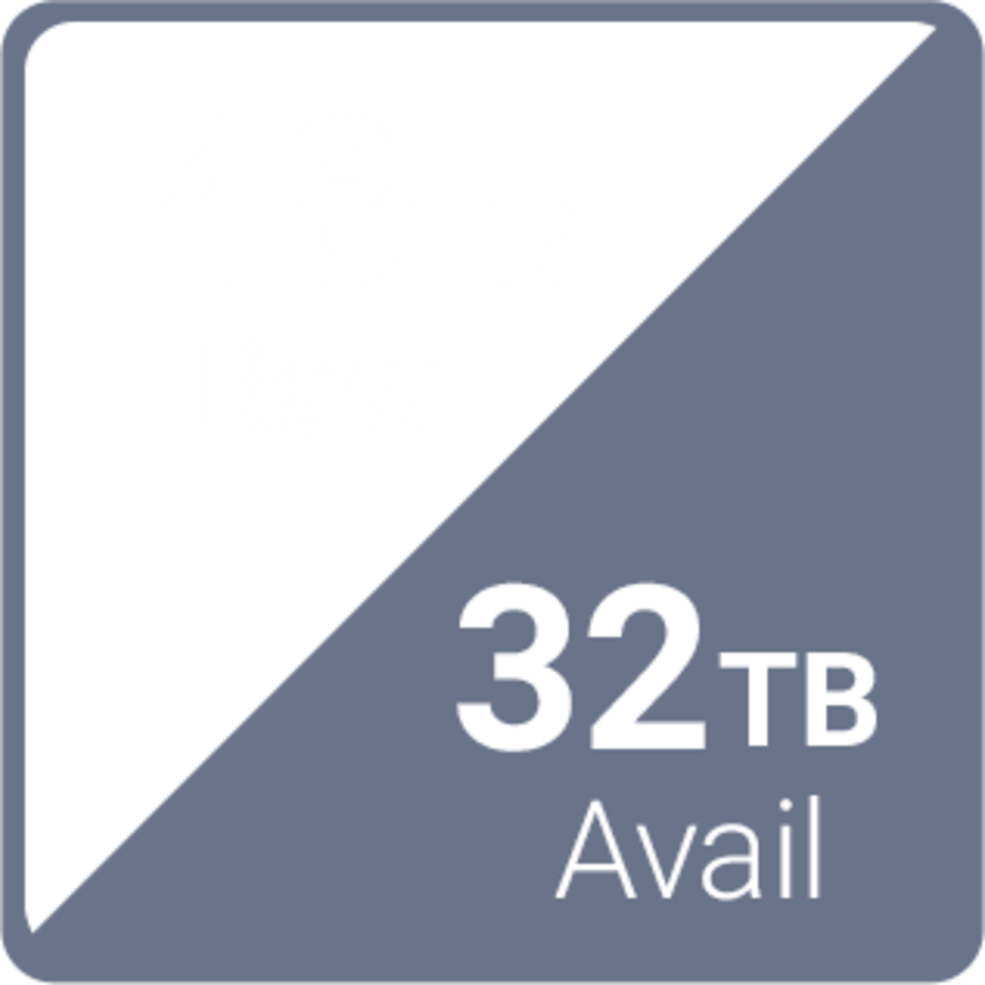 48TB Raw / 32TB Available