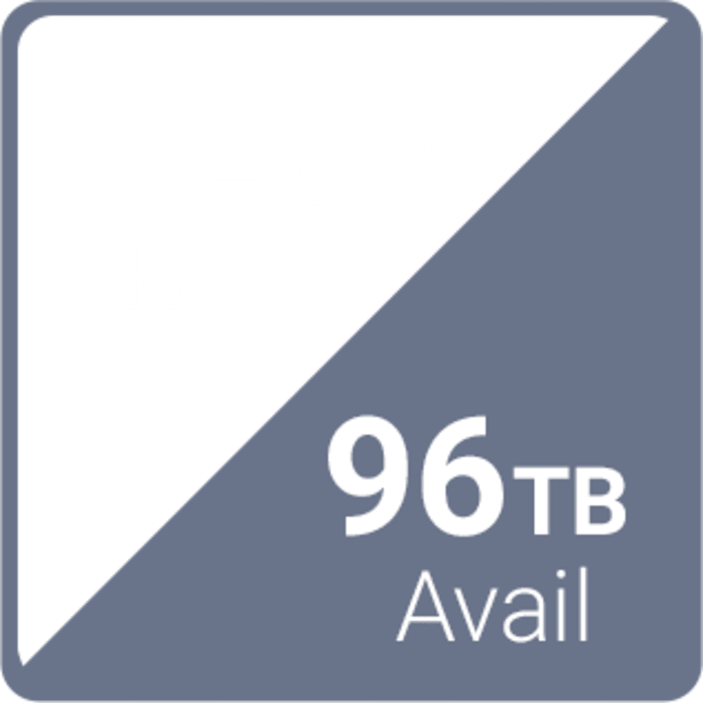 128TB Raw / 96TB Available