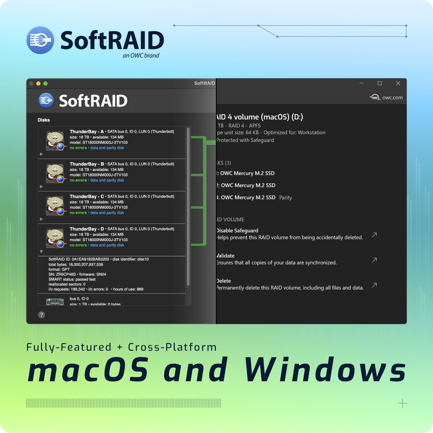 OWC SoftRAID for Mac and Windows