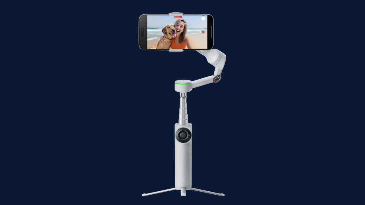 Insta360 Flow 2 Weiß, Gimbal für Smartphones - Zusammenklappbarer KI