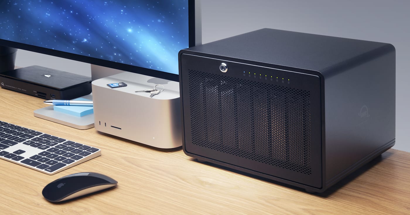 OWC ThunderBay 8 desktop storage setup