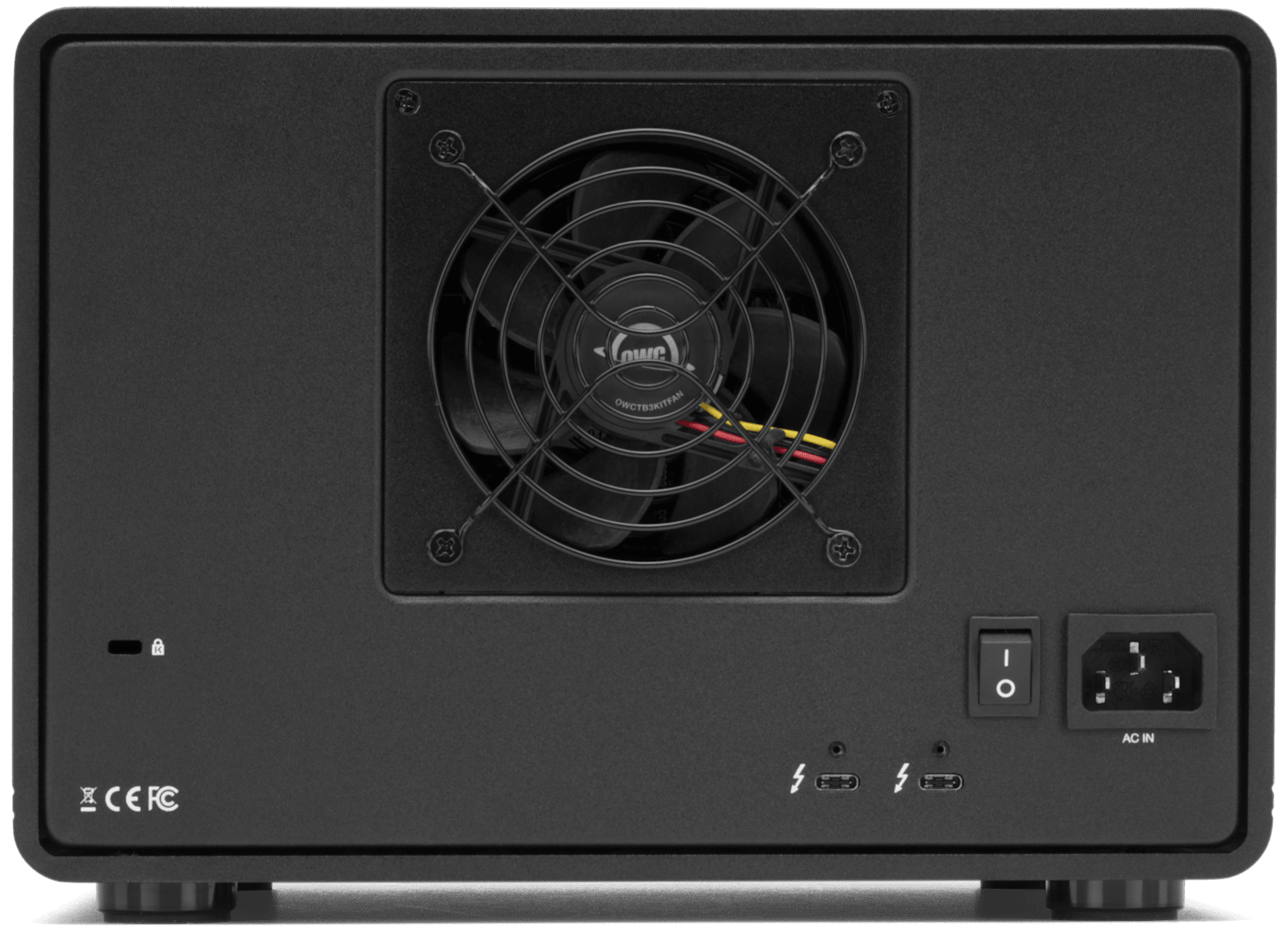 OWC ThunderBay 8 rear connectivity and cooling view