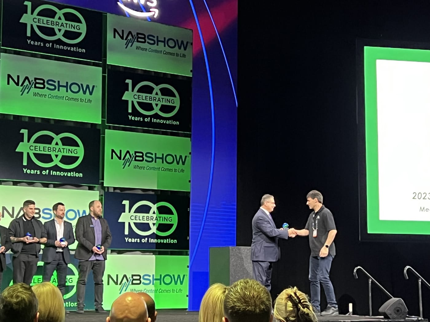 OWC Founder and CEO Larry O'Connor receives the inaugural NAB Show Sustainability Champion award.