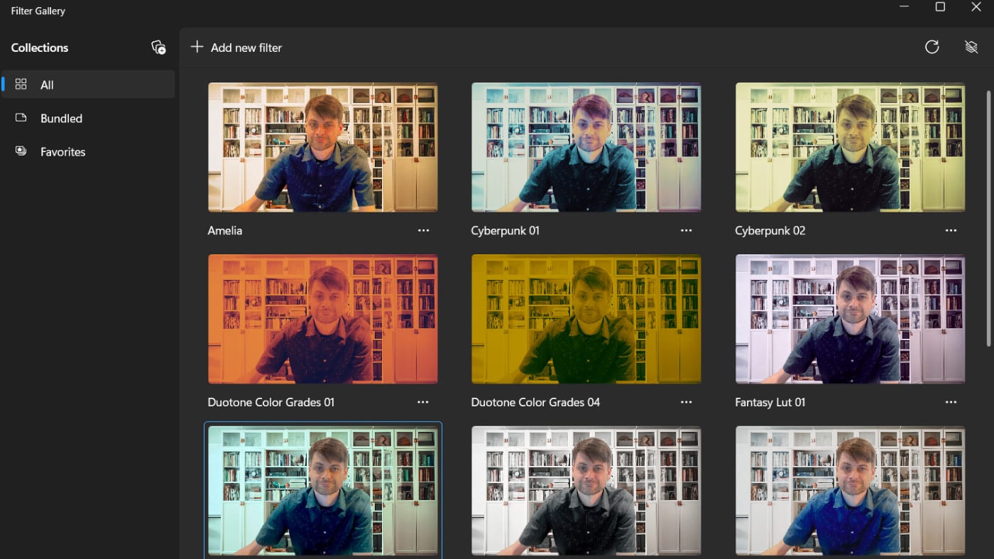 The new filters gallery features LUT support for adding your own custom looks.