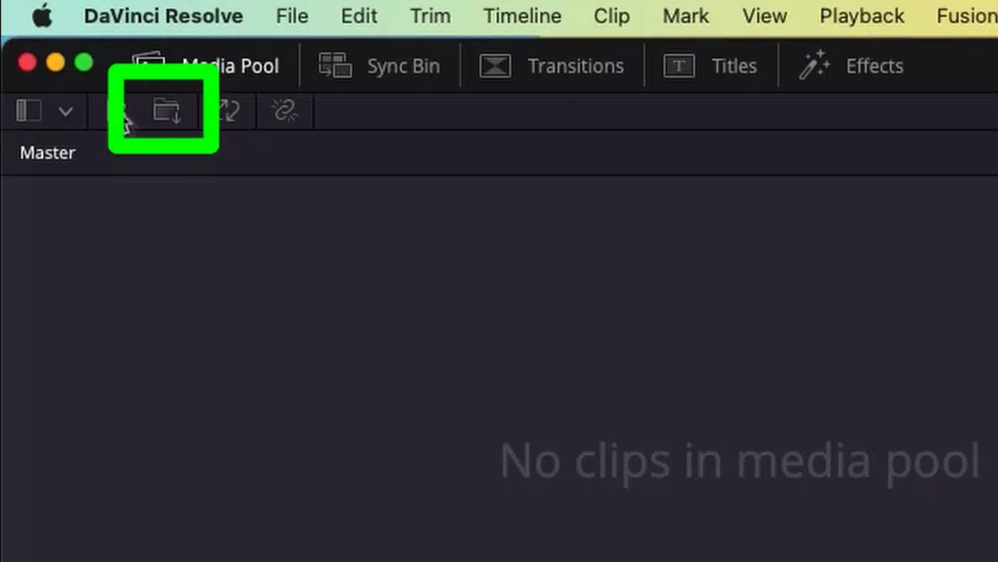 DaVinci Resolve cut page import media