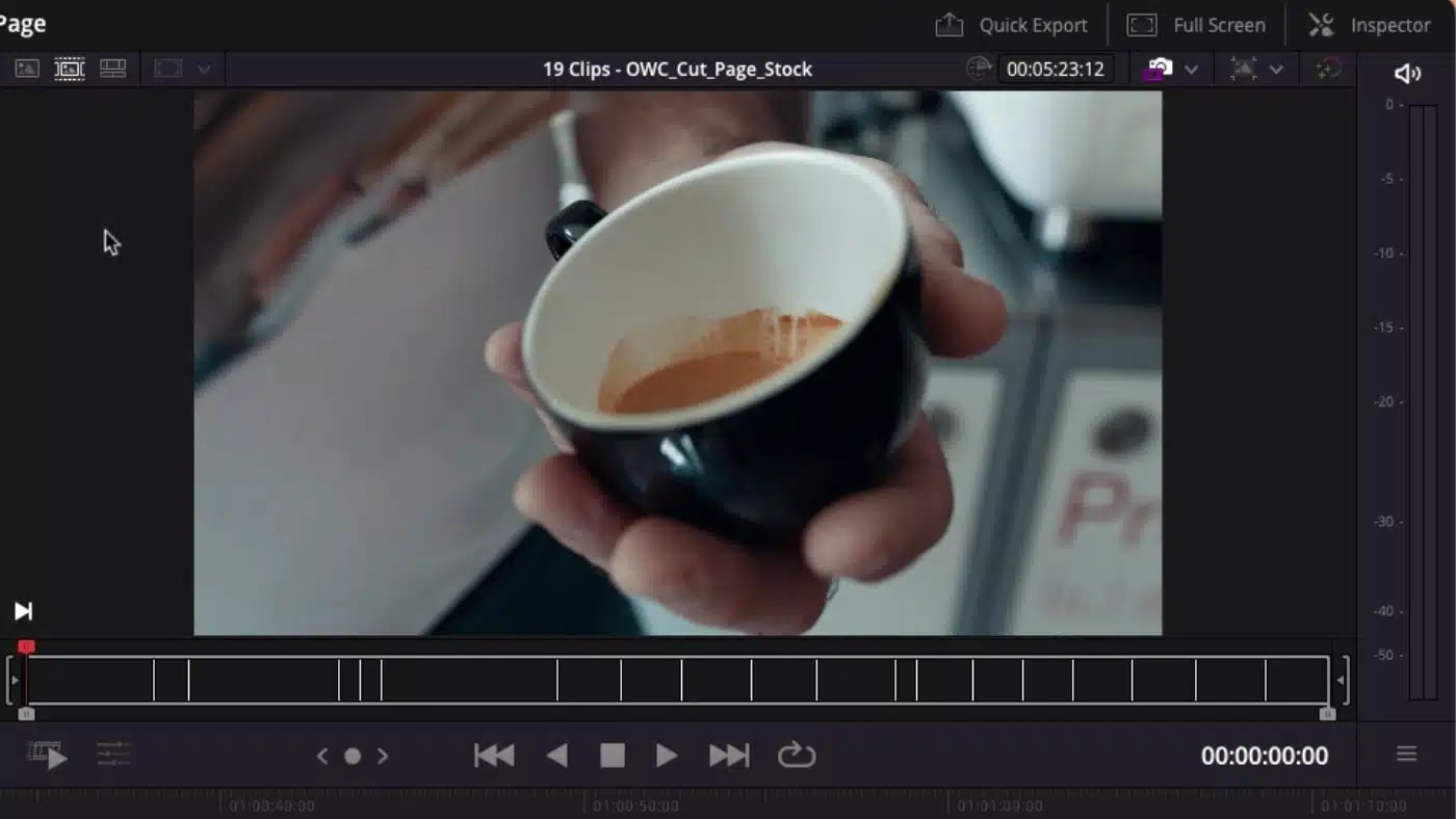 DaVinci Resolve cut page source tape viewer