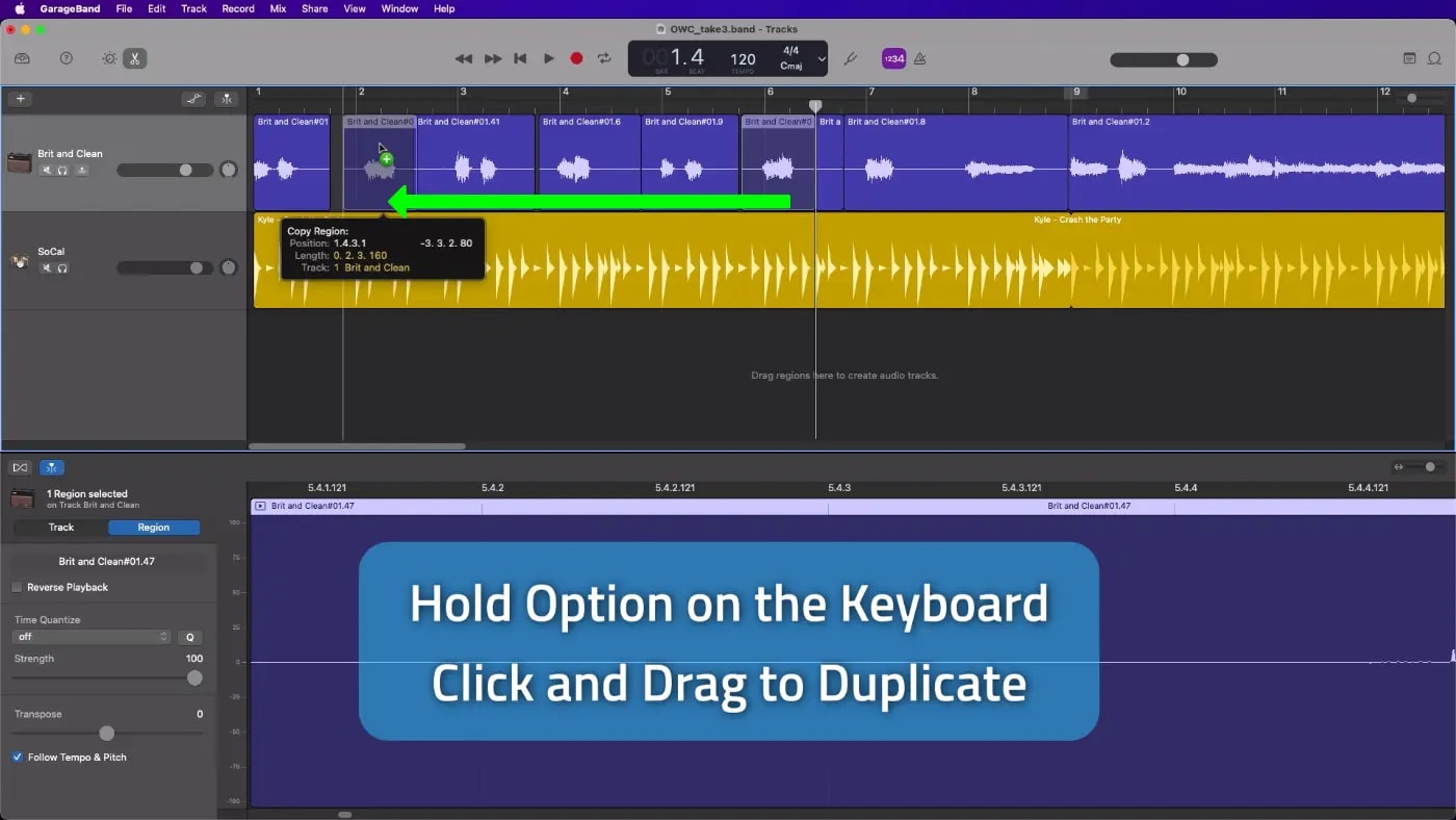 Hold option on the keyboard click and drag to duplicate
