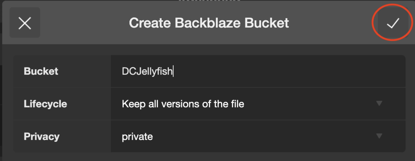 Click the checkmark at the top right corner.
