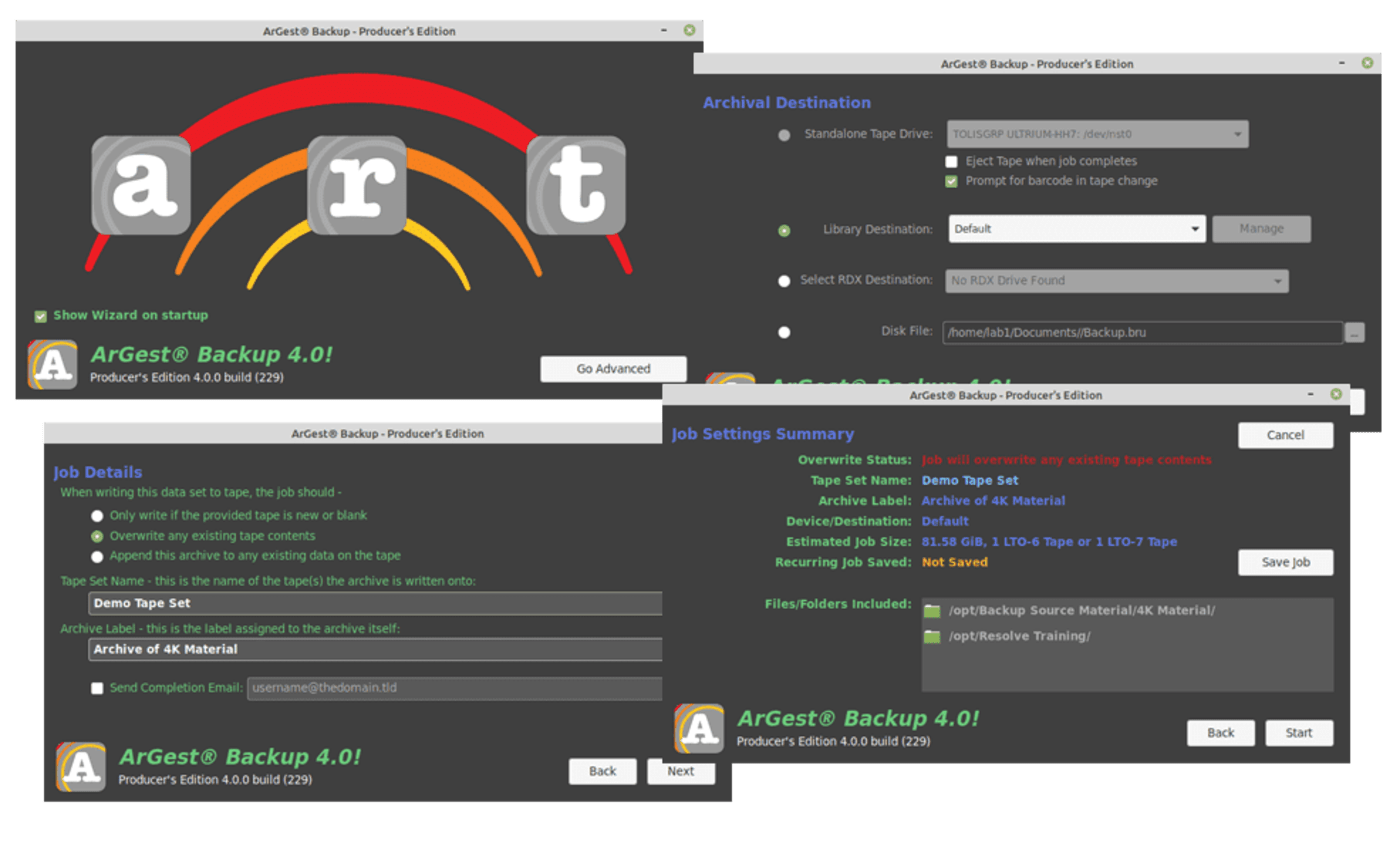 ArGest backup producers edition