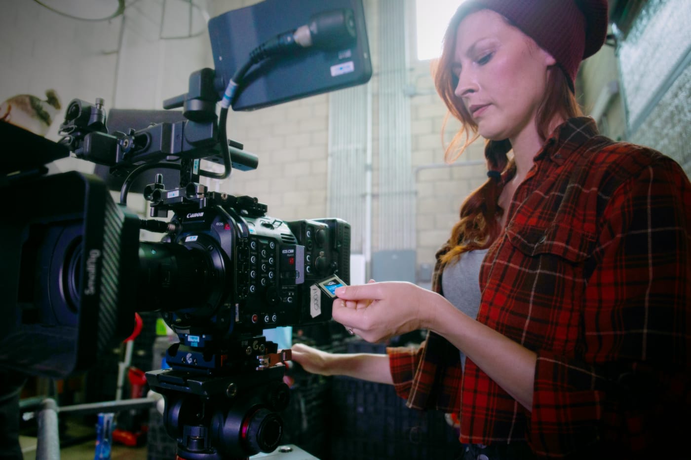 Camera operator on set