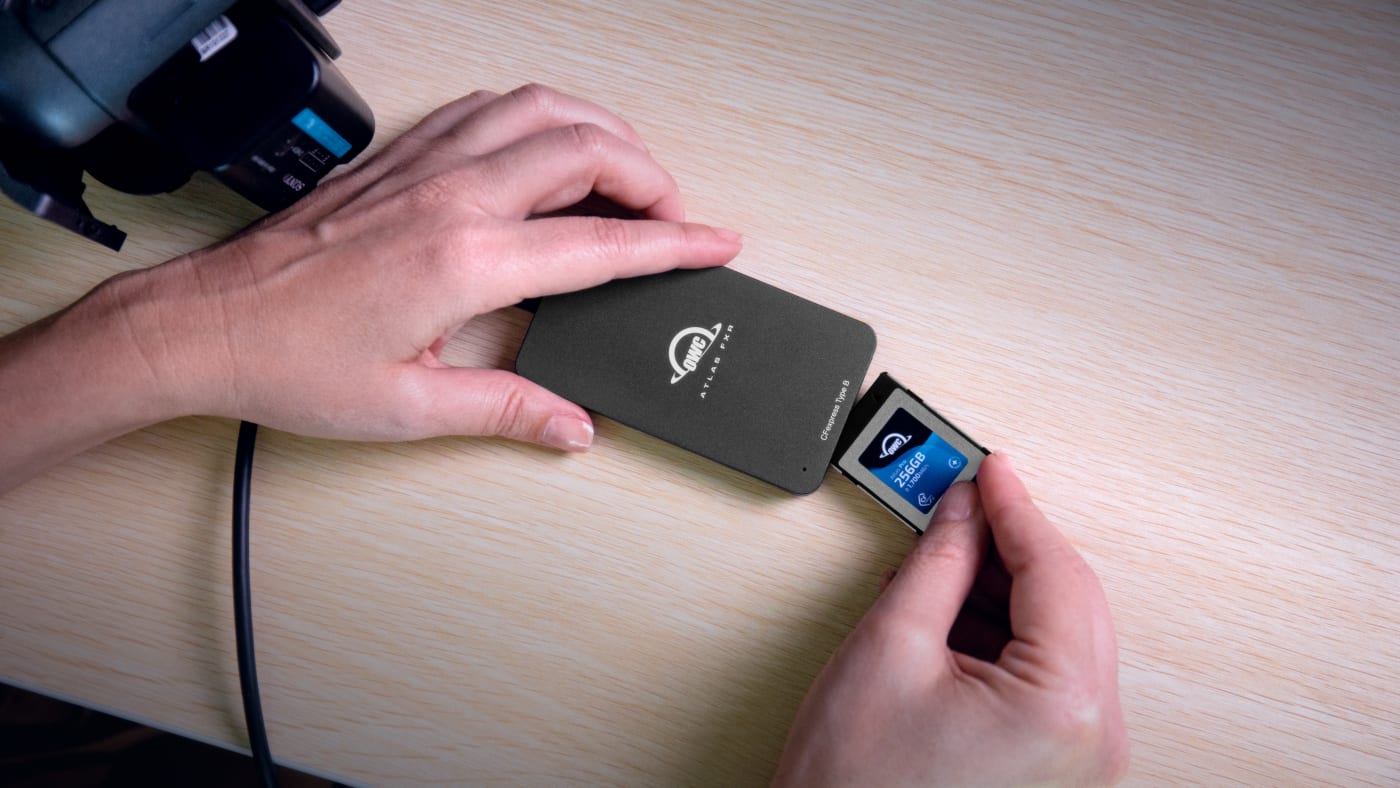 The Atlas CFExpress card reader.
