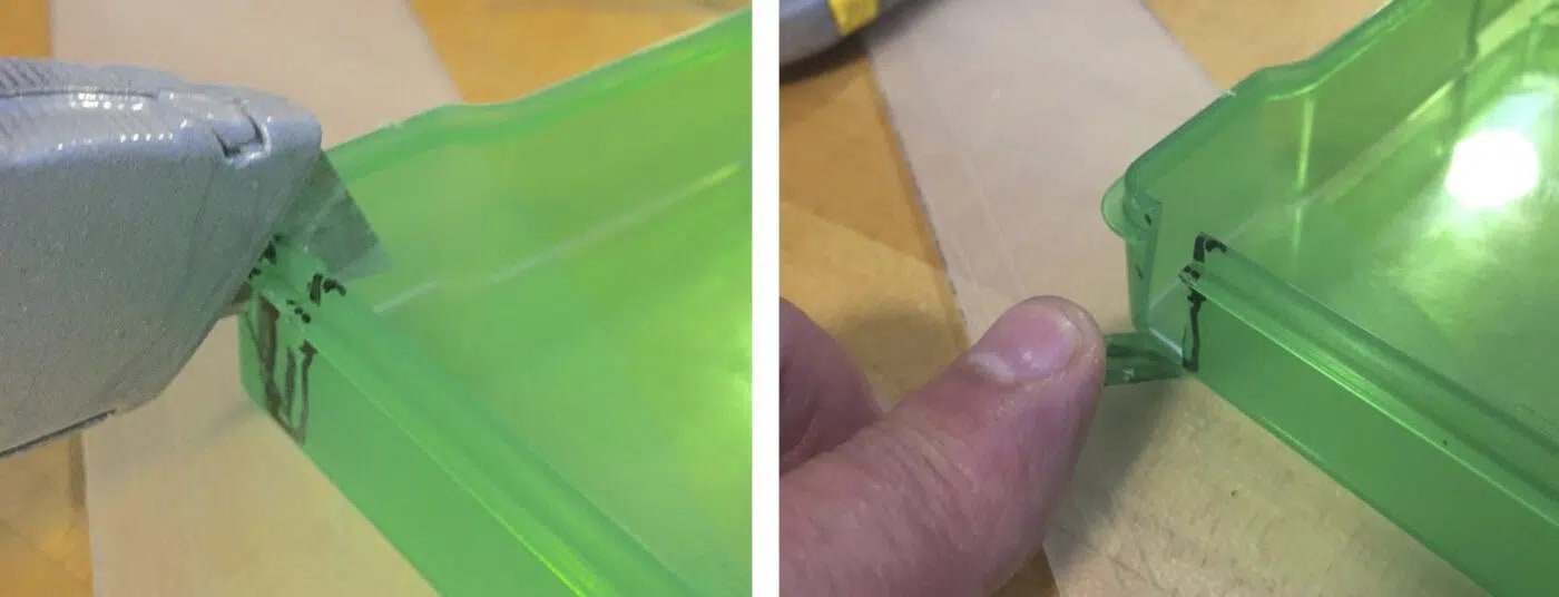 cutting storage case with a box cutter