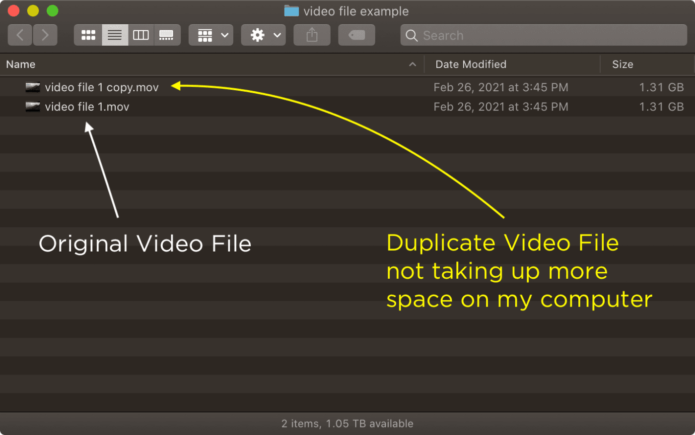 finder video files