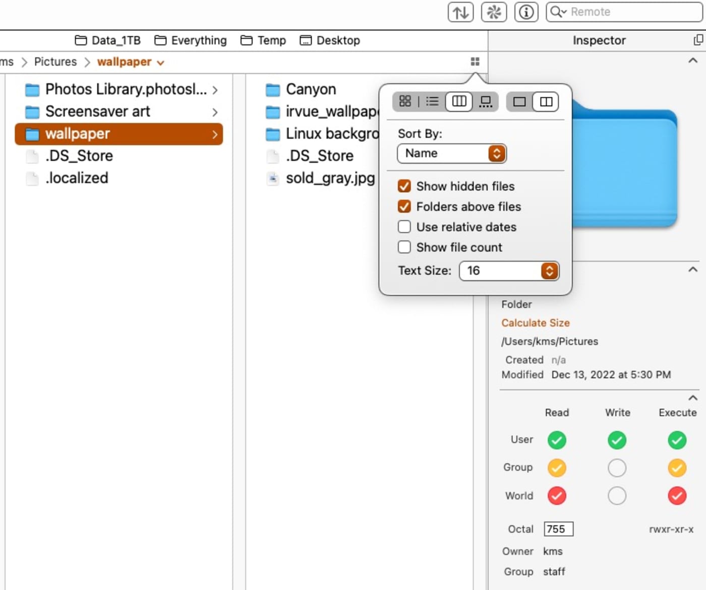 Wallpaper sort by name