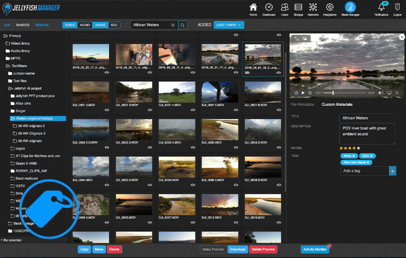 OWC Jellyfish Media Manager screenshot