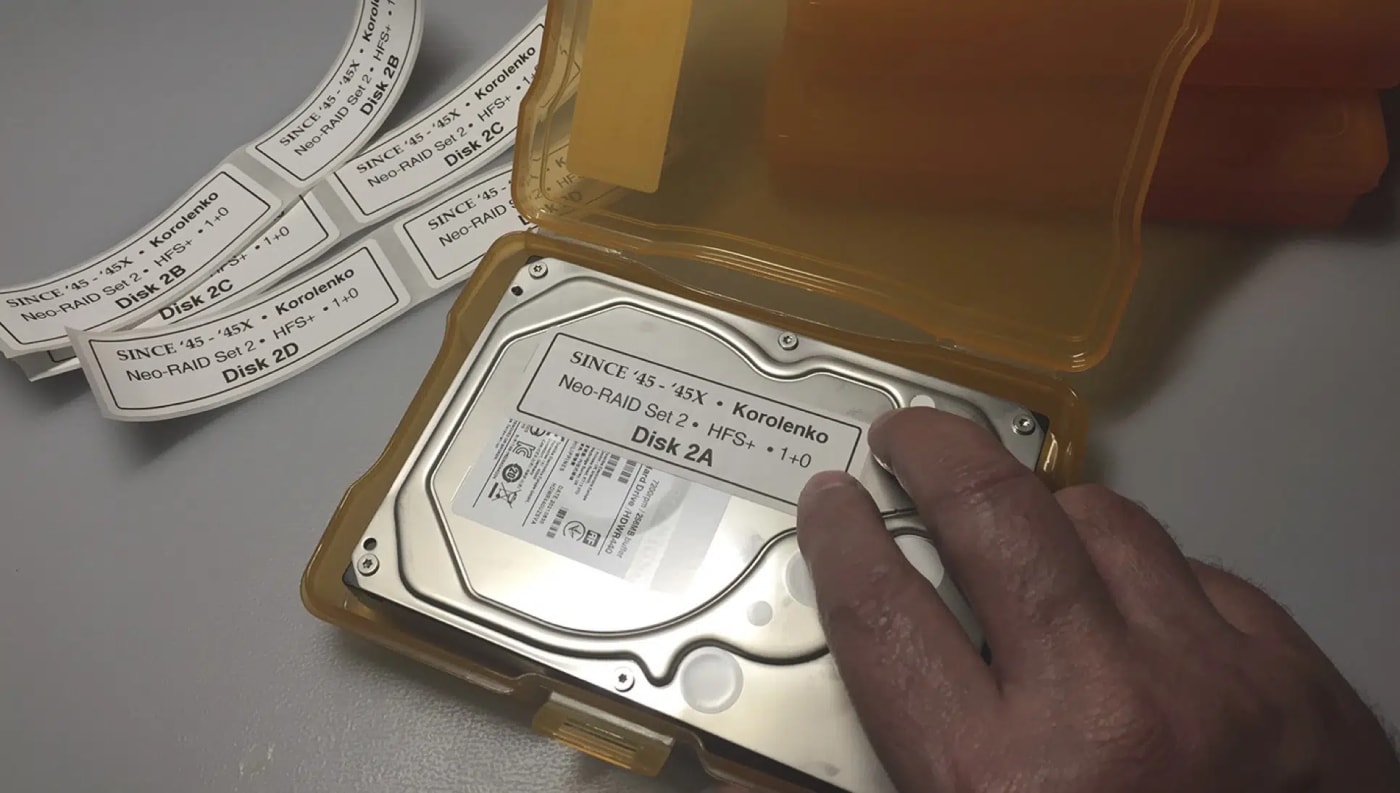 labeling a hard drive