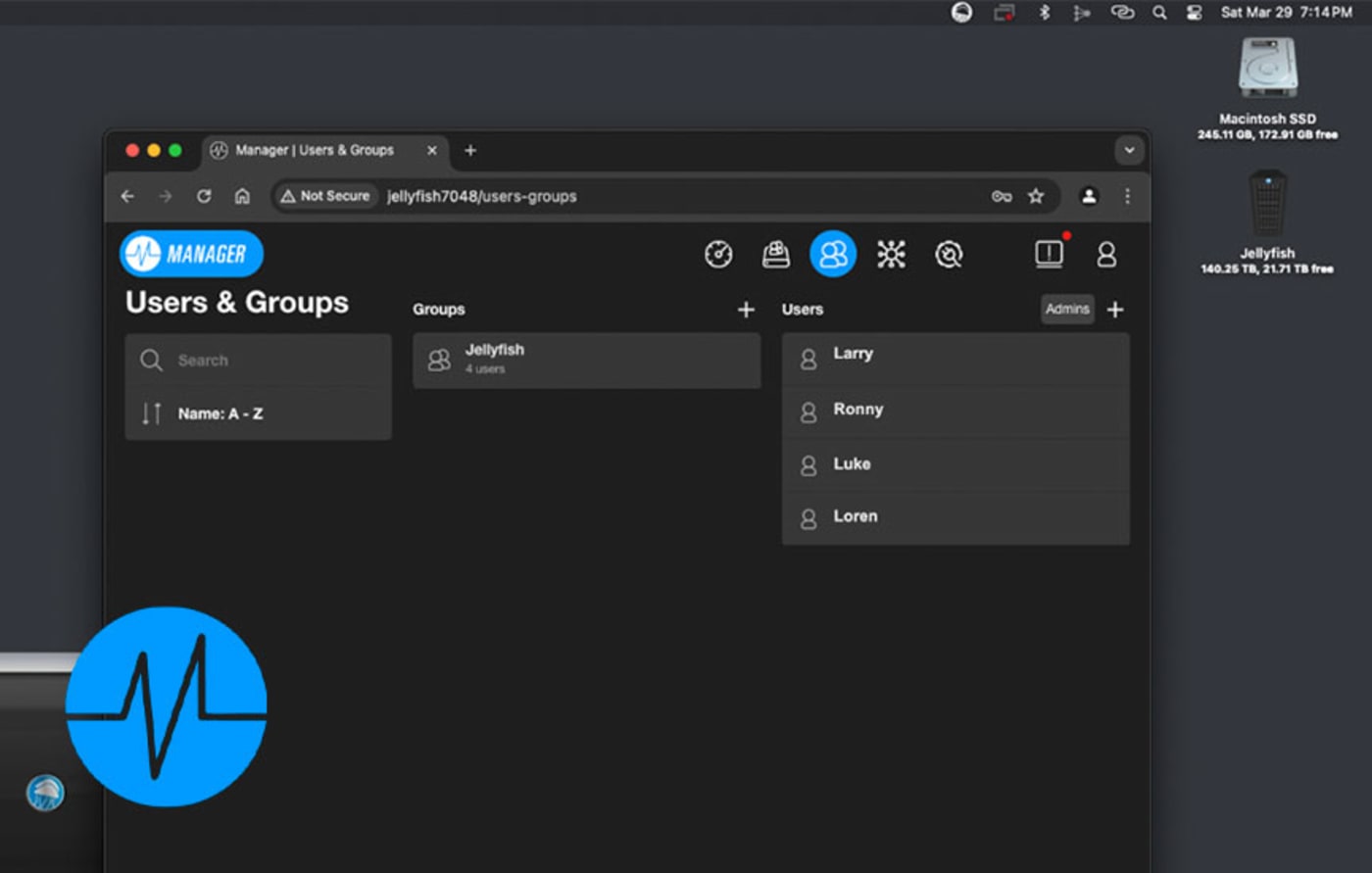 OWC Jellyfish Manager screenshot