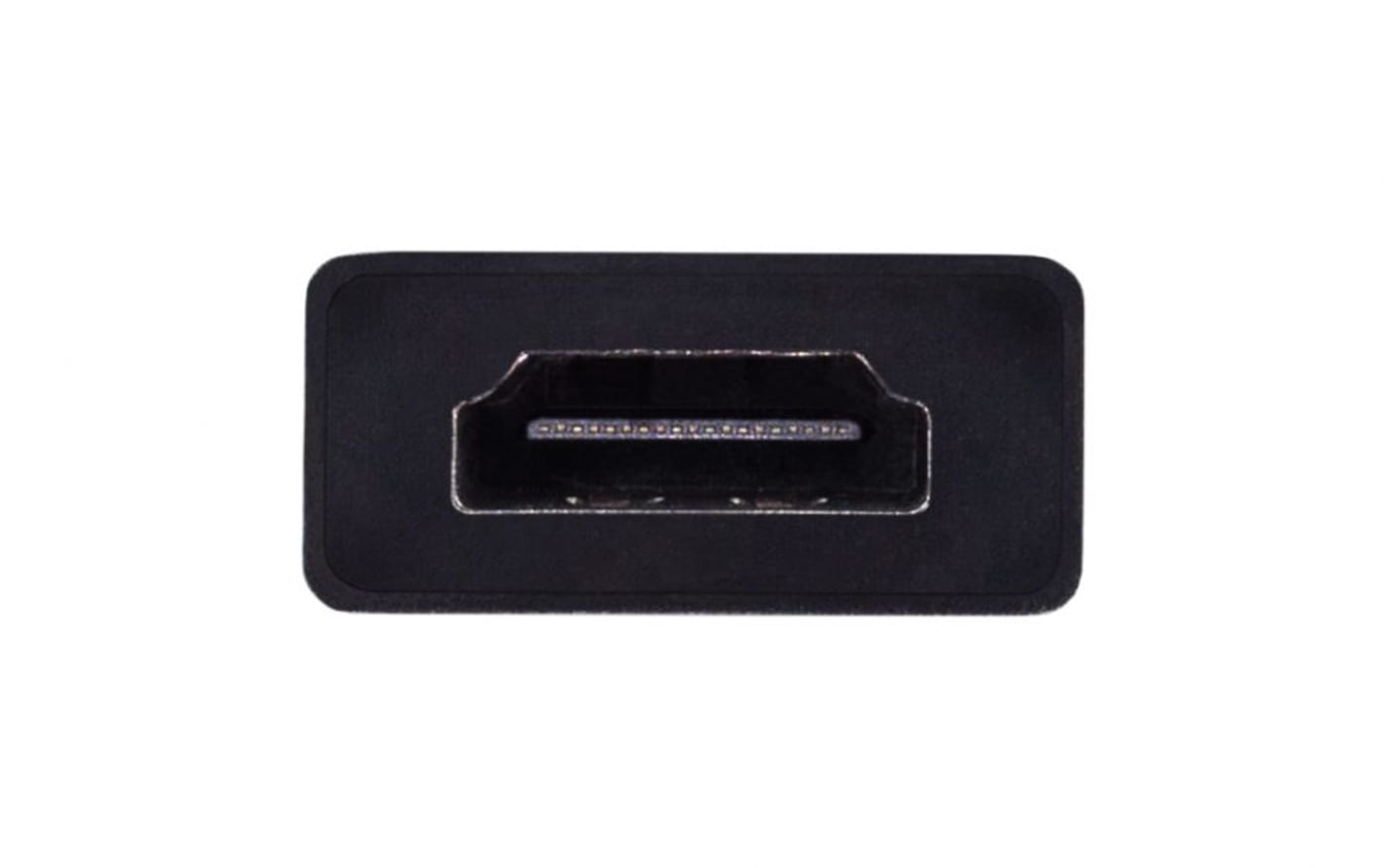 Mini DisplayPort to HDMI 4K Video & Audio Adapter looking into HDMI port