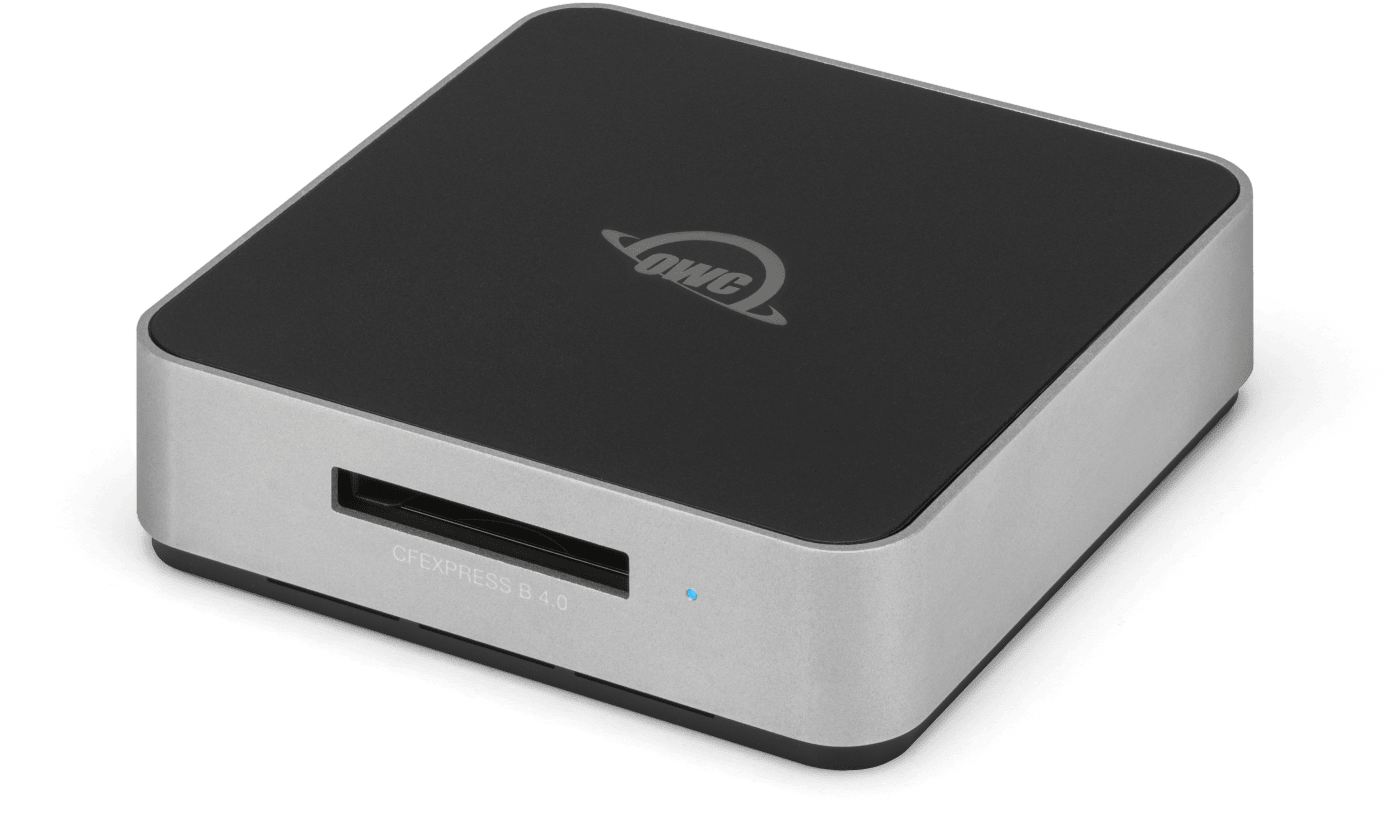 OWC Atlas USB4 CFexpress Card Reader with Type A to Type B adapter