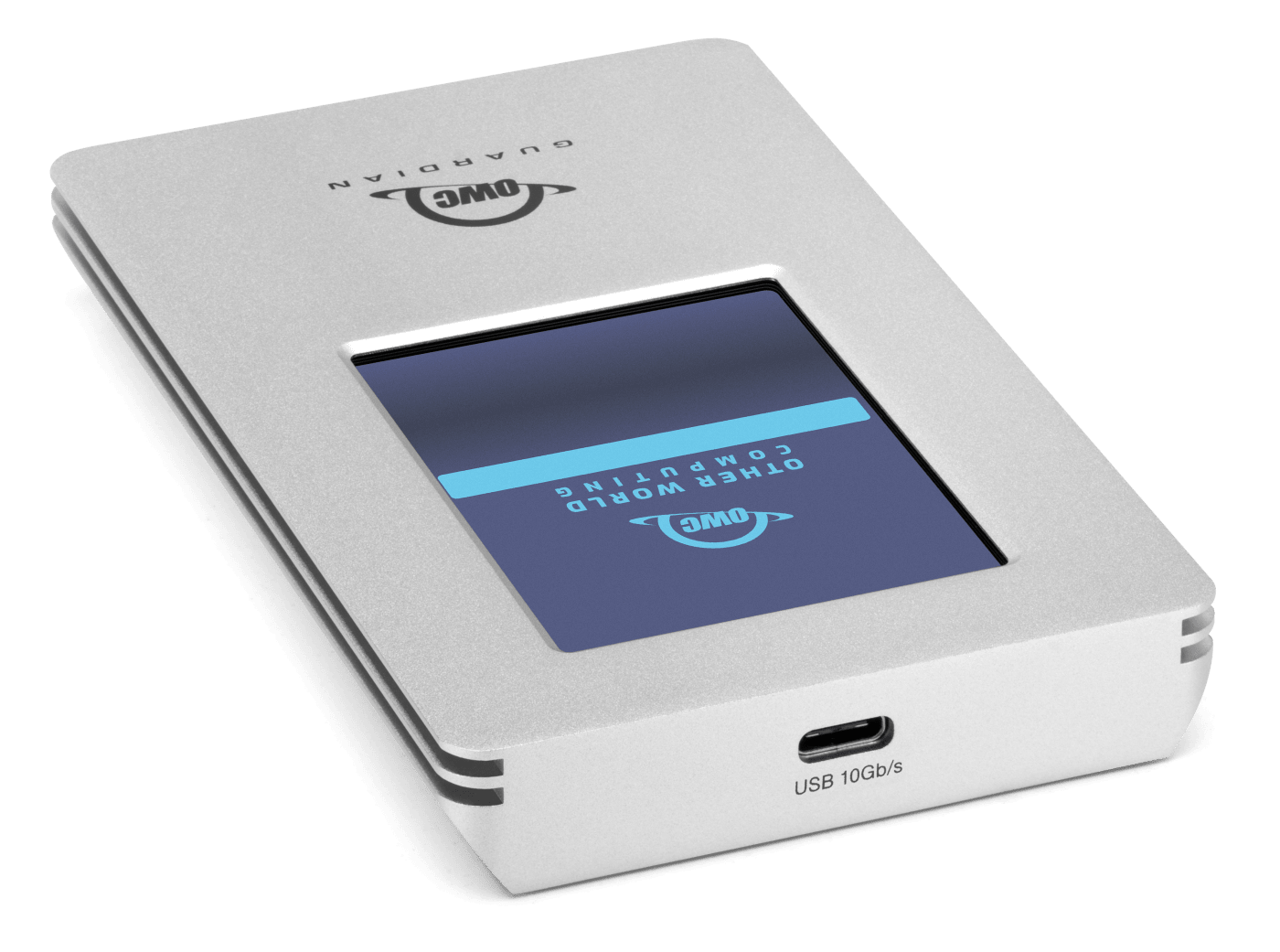 OWC Guardian facing right showing USB 3.2 (10Gb/s) port