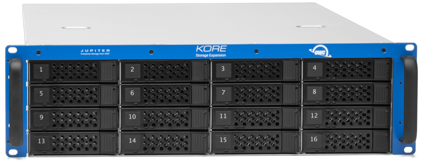 OWC Jupiter Kore with 16 drives