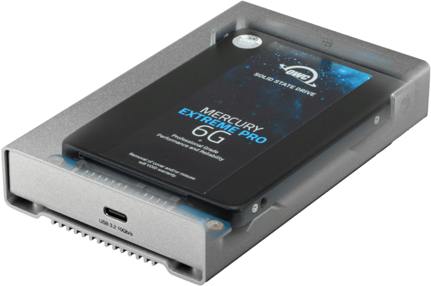 Boîtier De Stockage Externe OWC Mercury Elite Pro - USB 3.2 (5 Gb/s), Aluminium, Silencieux, Compatible Mac/Windows/PS4